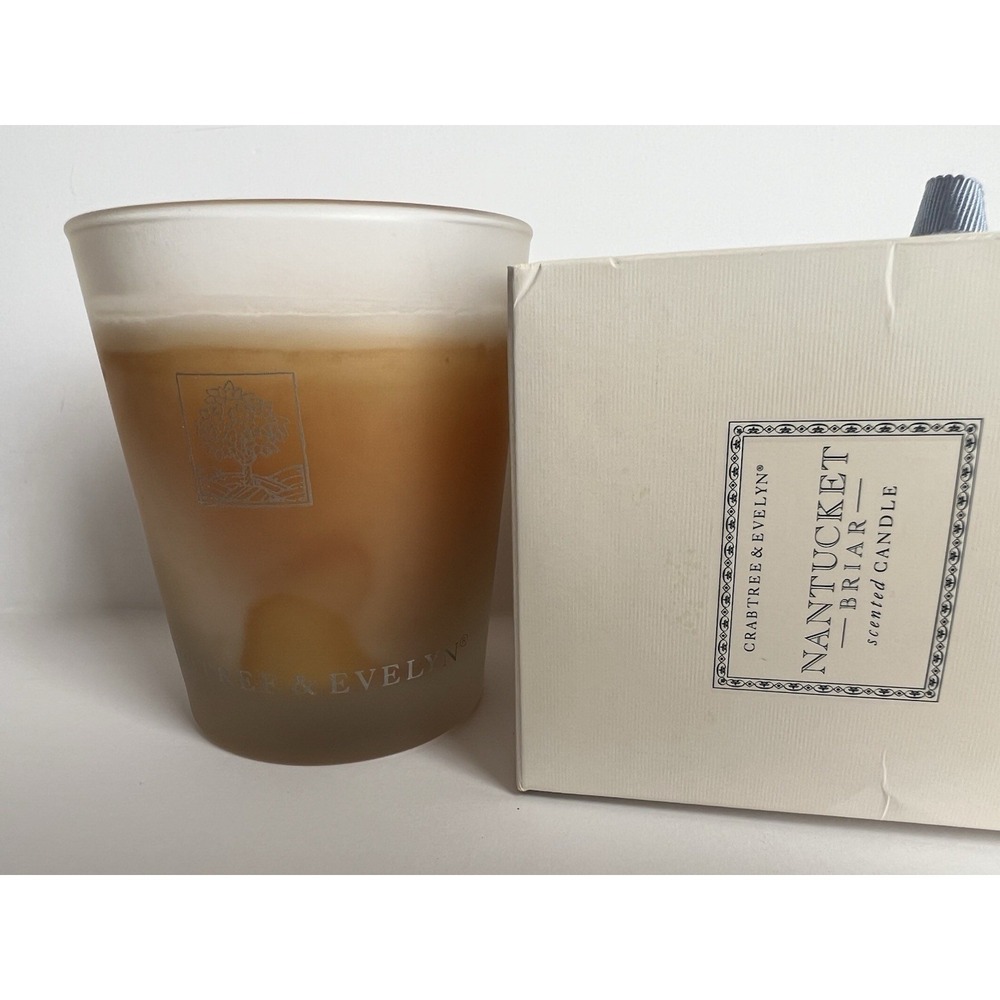Crabtree & Evelyn Nantucket Briar Scented Candle White New In Box Glass - Picture 2 of 3
